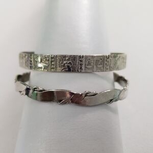 Vintage Taxco Mexico Silver Zodiac Bracelet Bundle